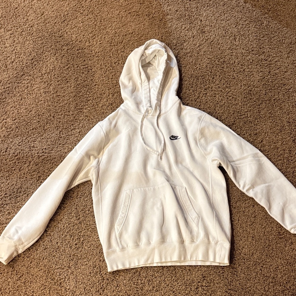 Nike Men's Cream Hoodie Sweater